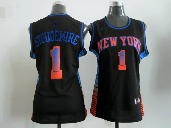  NBA Women New York Knicks 1 Amar'e Stoudemire Swingman Black Jersey